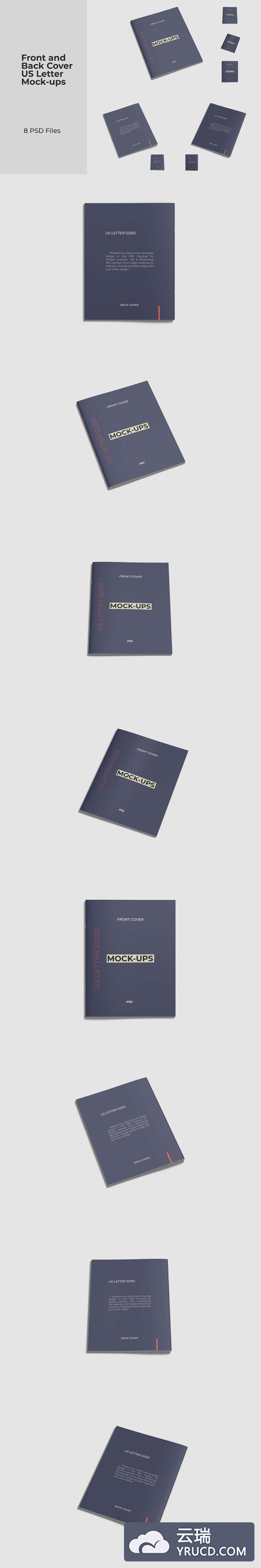 时尚高端专业的高品质骑马钉画册宣传册杂志房地产楼书设计样机展示模型mockups