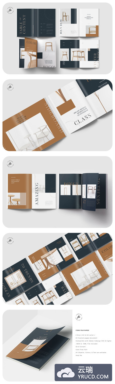 简约居家内饰目录画册模板（indd）