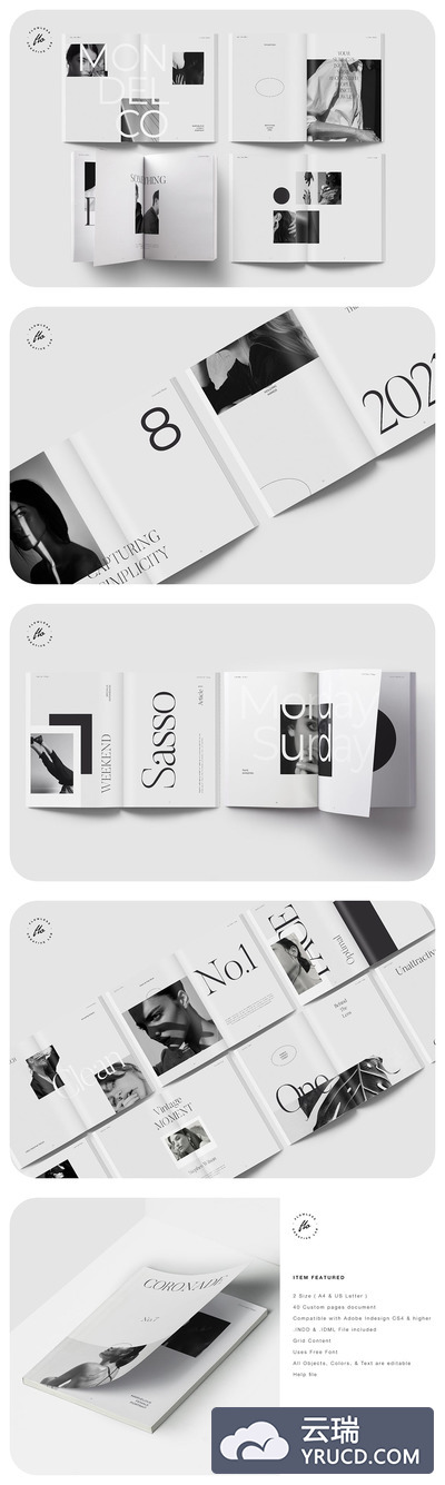 科罗纳德摄影作品集画册模板（indd）