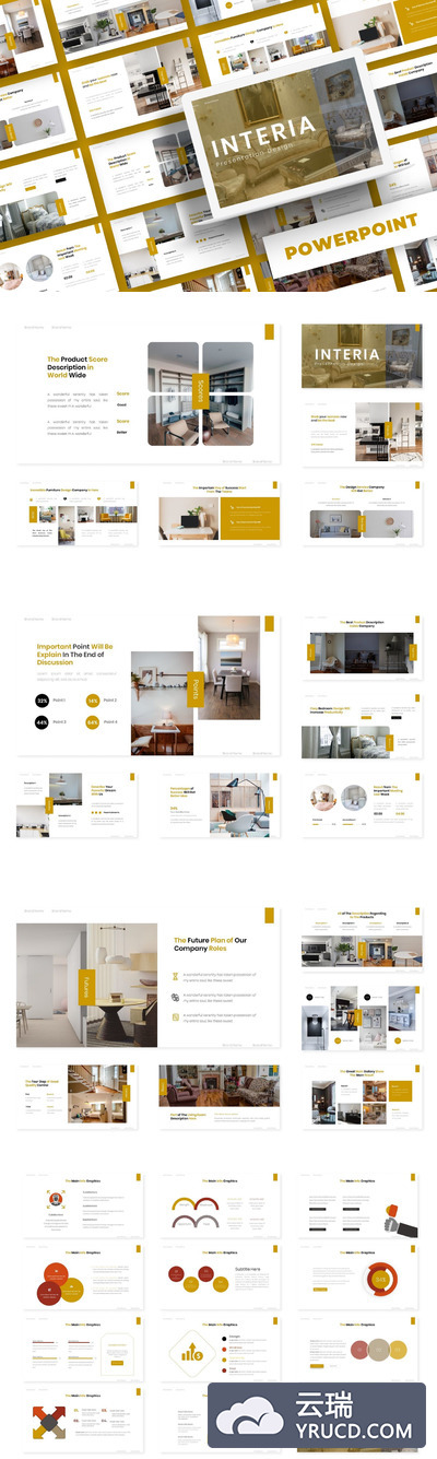 时尚高端多用途的高品质装修房地产提案powerpoint幻灯片演示模板（pptx）