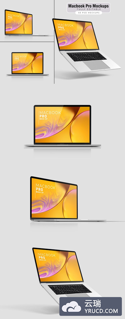时尚高端高品质的MacBook Pro UI样机展示模型mockups