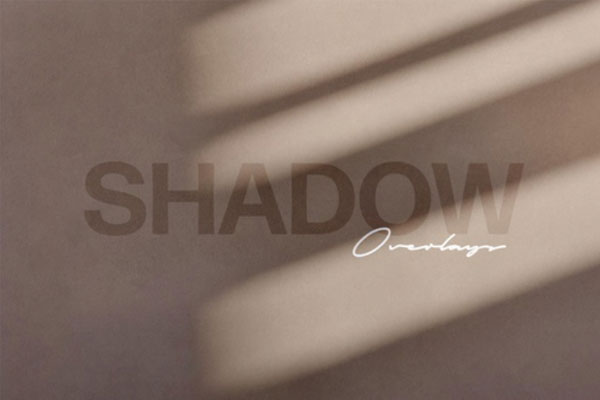 逼真的阴影叠加样机模板