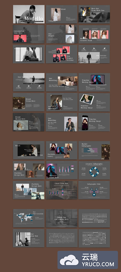 现代风格的PPT模板（PPTX）