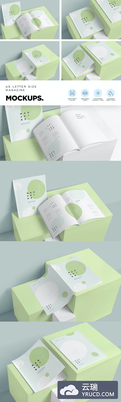 实用的画册杂志样机（PSD）