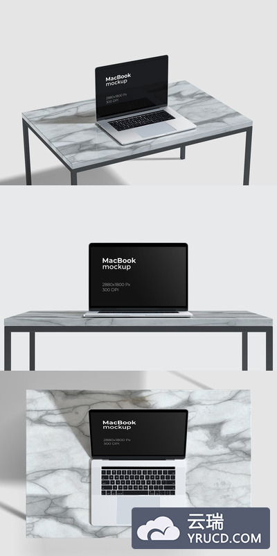 Macbook笔记本电脑网站展示样机（PSD）