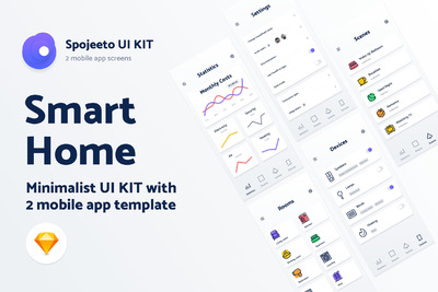 智能家居APP UI kits模板（SKETCH）