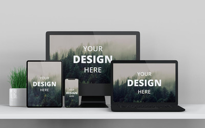 响应式网站展示样机（PSD）