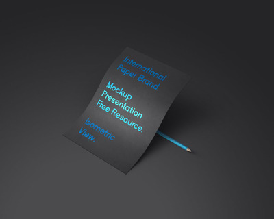 等距的浮纸传单样机