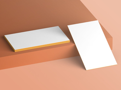 空白的厚名片展示样机
