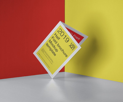 半折叠A4/US格式小册子样机