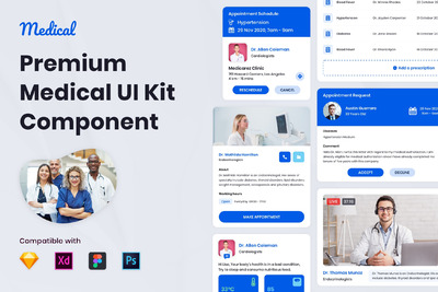 医疗相关的APP UI KIT（FIG,PSD,SKETCH,XD）