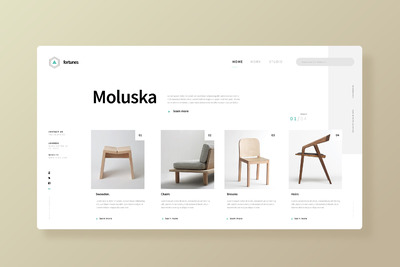 居家家具产品目录网页模板（Ai）