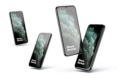 iPhone 11 多角度样机下载（PSD）