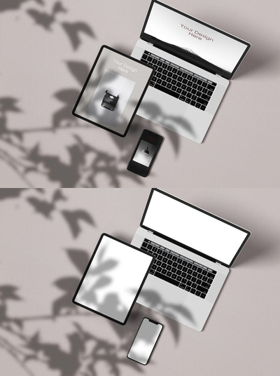 高雅的响应式网页设计展示样机（PSD）