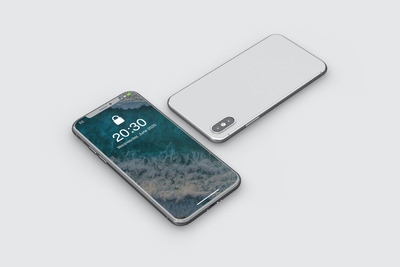 iPhone X 透视角度样机组合（PSD）