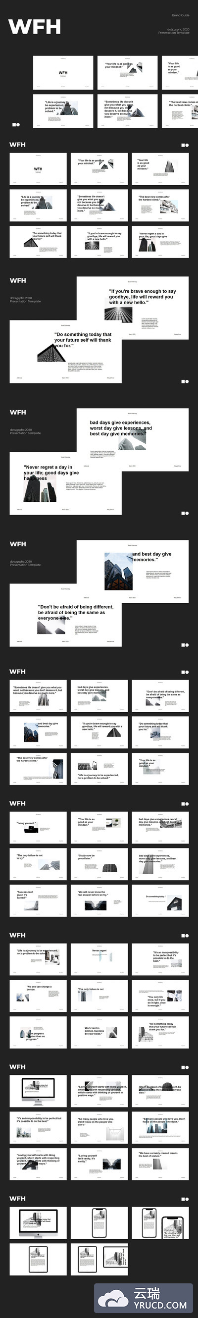 时尚高端简约多用途的高品质powerpoint幻灯片演示模板（pptx）