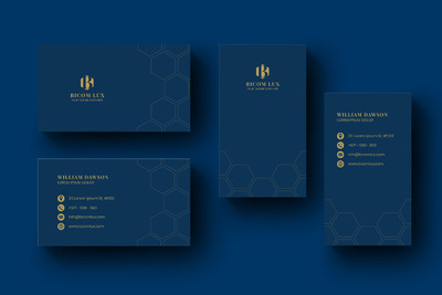 奢华风格的名片模板（Ai）