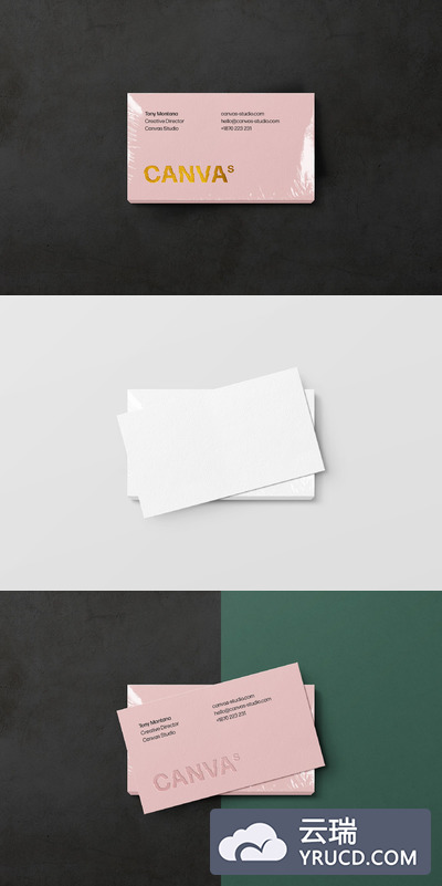 堆叠名片设计展示样机(PSD)