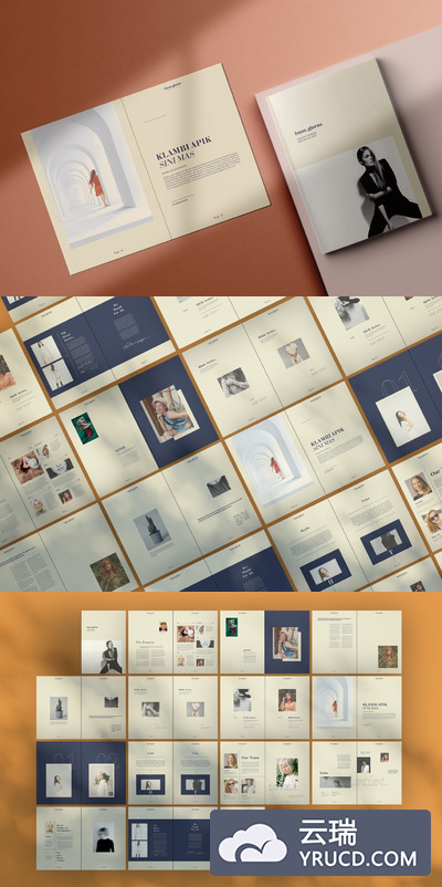 时尚产品目录Lookbook画册模板下载（indd）