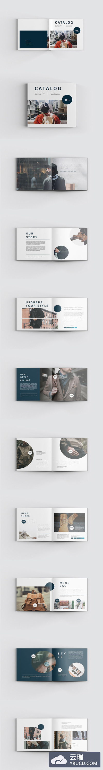 方形尺寸旅游杂志排版设计模板[INDD]