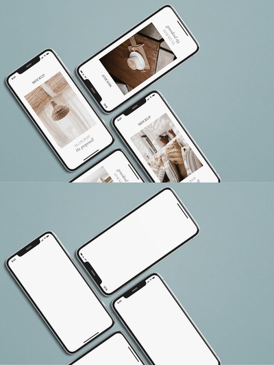 简洁简单的 iPhone x 样机(PSD)