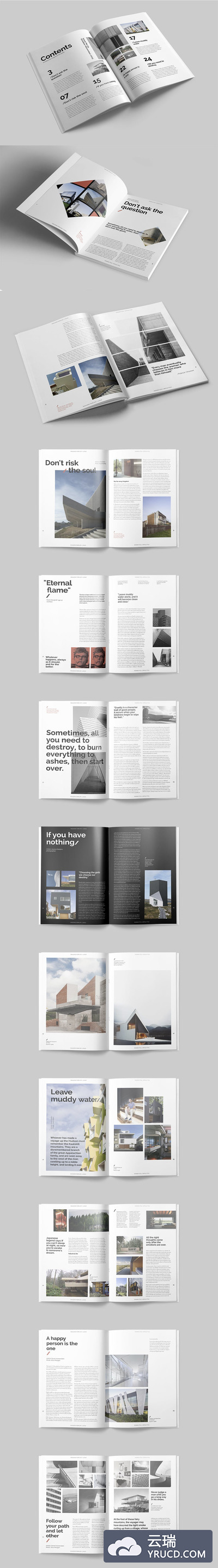 简约杂志模板下载（indd）