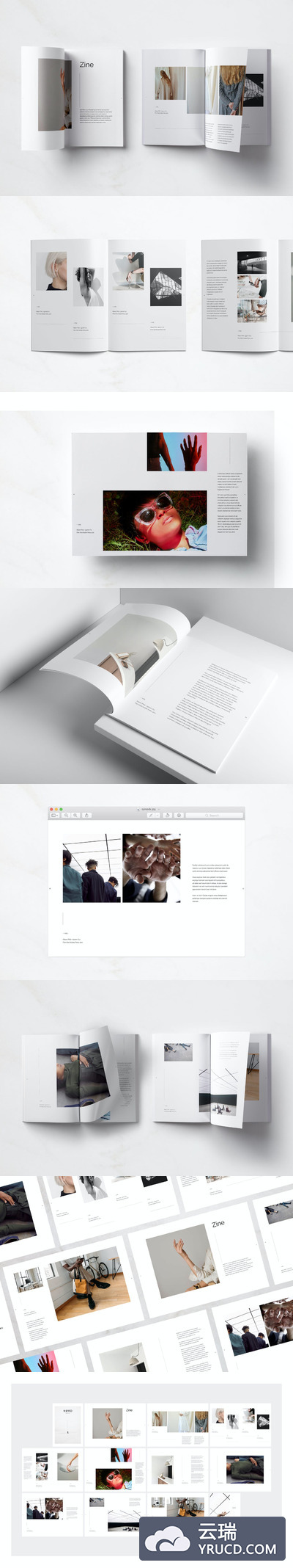 极简主义产品或服务画册模板下载（indd）