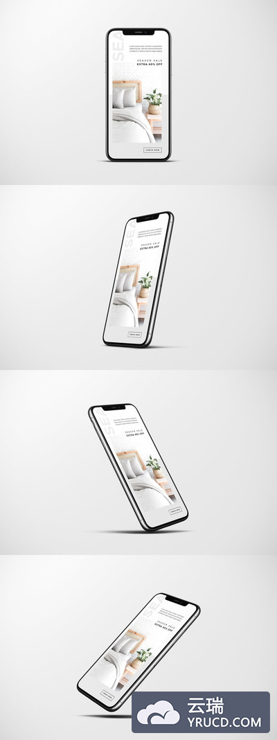 多角度iPhone展示样机（PSD）