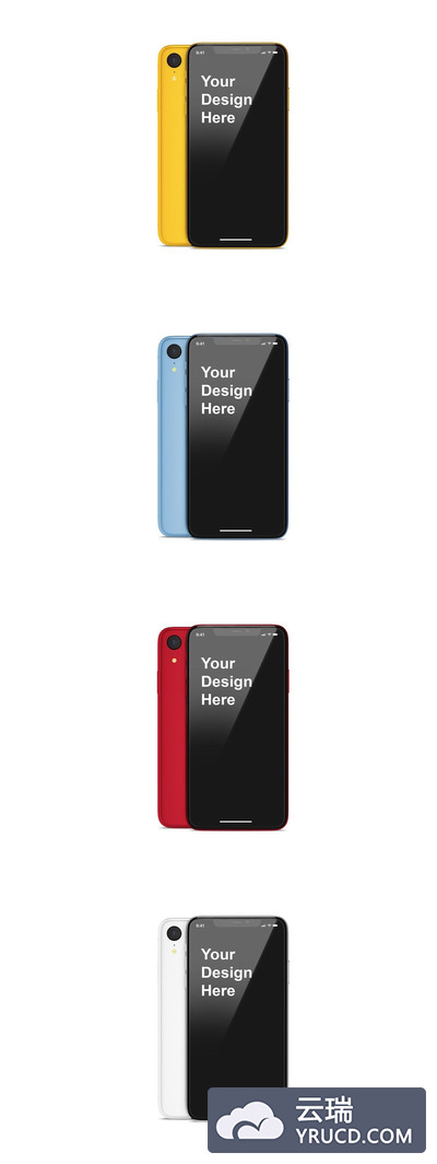 iPhone Xr 组合手机样机（PSD）