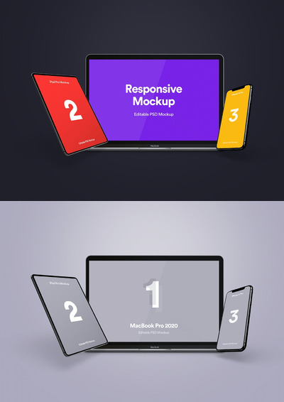 响应式网页设计展示样机（PSD）
