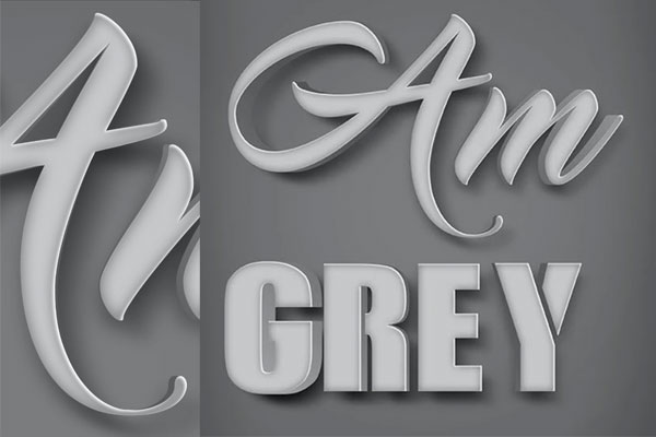 灰色3D文字效果ps图层样式素材[ASL]