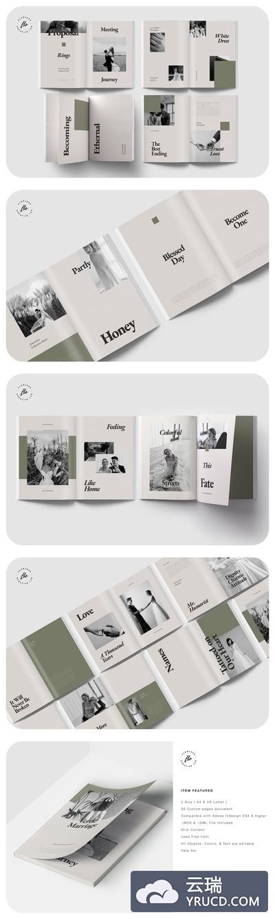 威尔德婚纱摄影作品集画册模板（INDD）