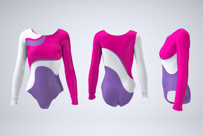 紧身衣或连体衣设计展示样机（PSD）