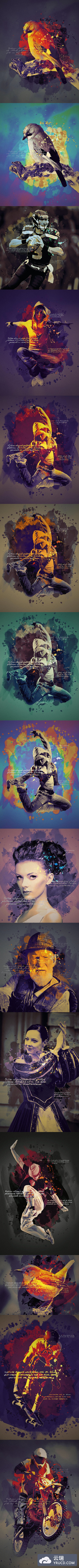 现代艺术自动创作PS动作（ABR,ATN,PAT）