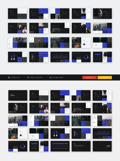 时尚高端专业的高品质powerpoint幻灯片演示模板（pptx）