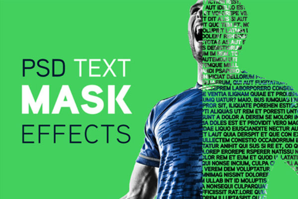 图像文字蒙版照片效果样机