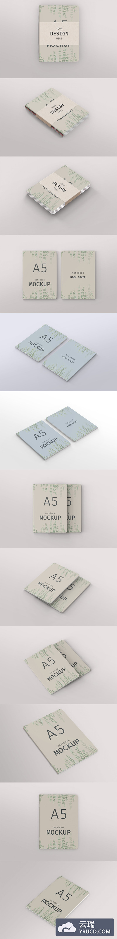 A5 笔记本封面设计样机（PSD）