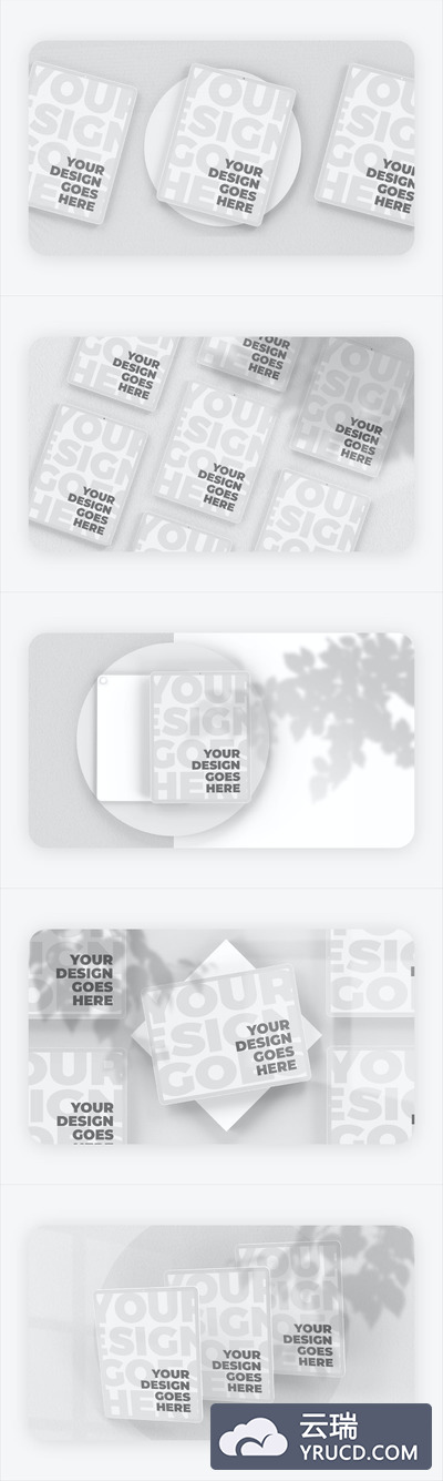 iPad 白色多角度样机（PSD）