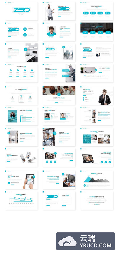 现代创意多浅色用途PPT模板下载(pptx)