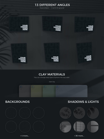 iPad Pro 深色场景多角度样机（PSD）