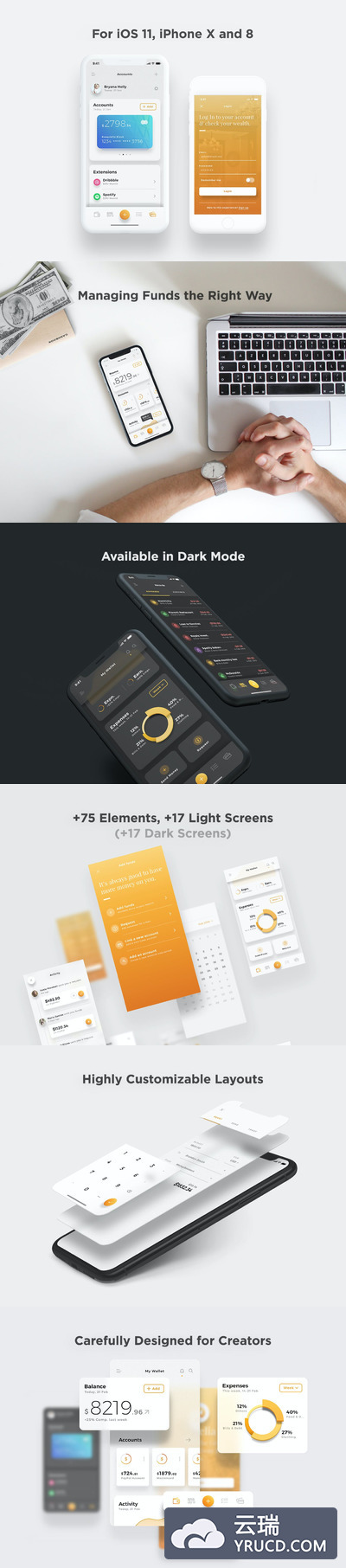 区块链技术虚拟币APP UI (XD,SKETCH,PSD,FIG)