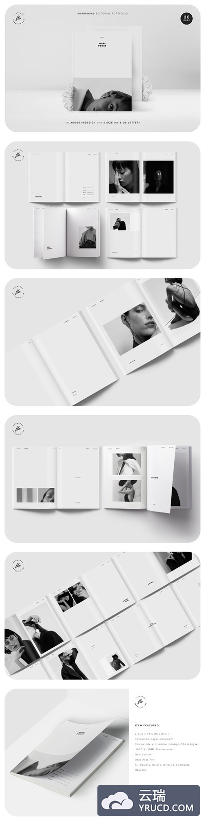 极简主义的产品目录时尚画册设计模板