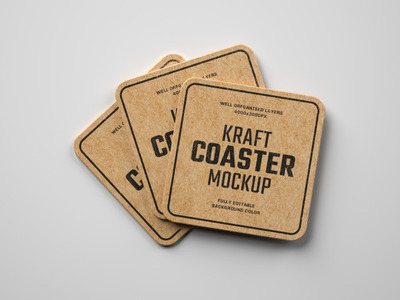 饮料软木杯垫样机[PSD]