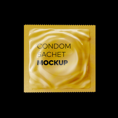 避孕套包装设计样机[PSD]