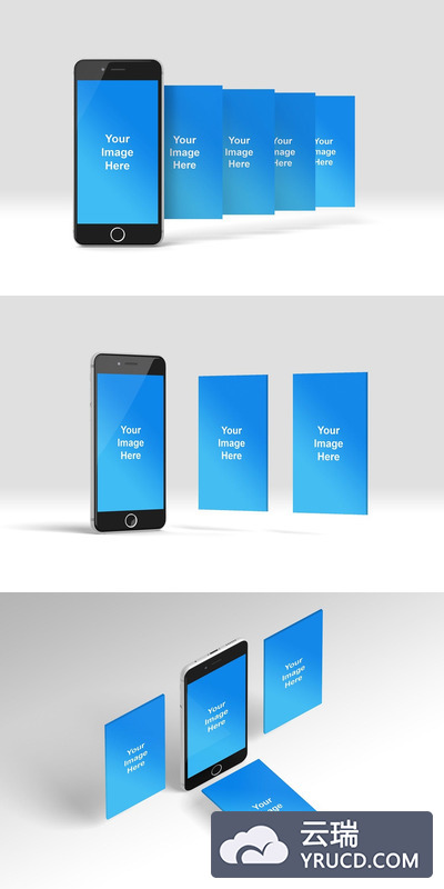 多角度套装Ui设计展示样机（PSD）