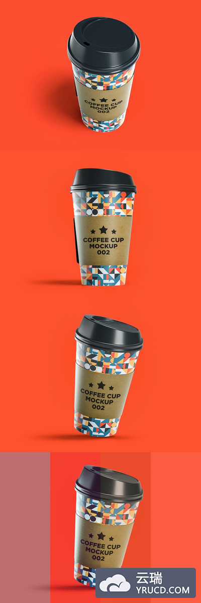 外卖咖啡杯纸杯品牌设计样机（11）（PSD）