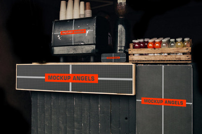 复古的咖啡店品牌样机