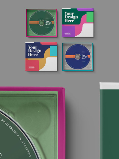 酷炫CD包装设计展示样机 (PSD)