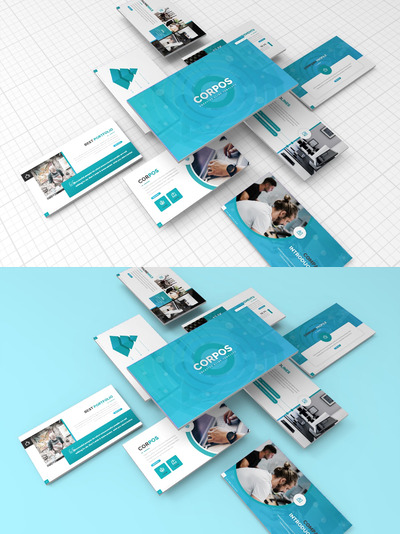 着陆页网页设计样机 (PSD)