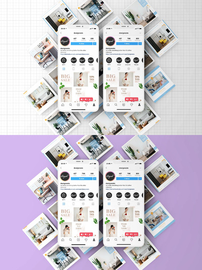 有创意的手机样机组合 (PSD)